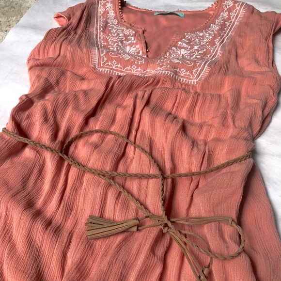 Filly Flair Dresses & Skirts - Embroidered Flowy Dress with Belt